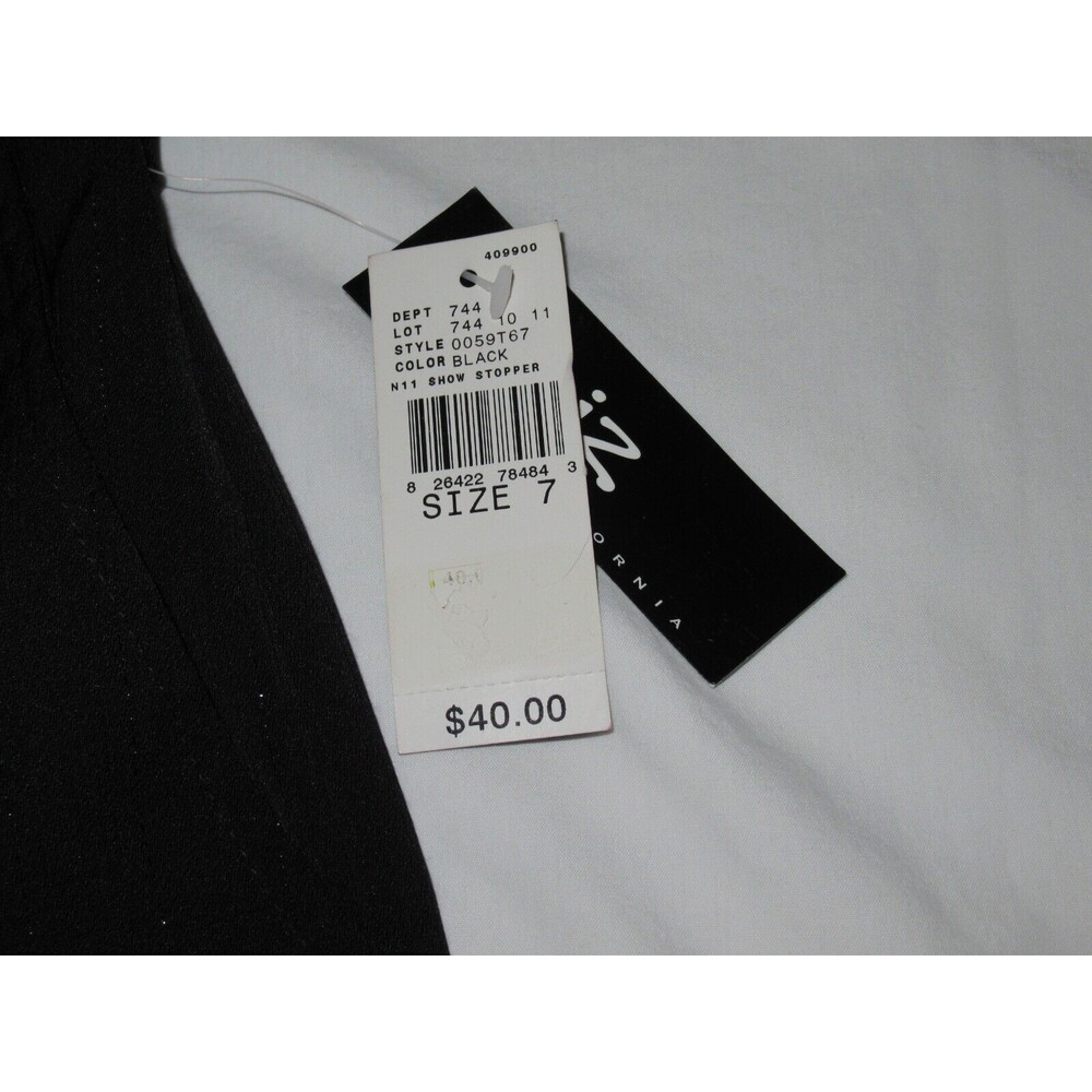 IZ BYER CALIFORNIA Show Stopper Dress Pants Stretch Sz 7 Metallic Pin Stripes - Picture 4 of 10
